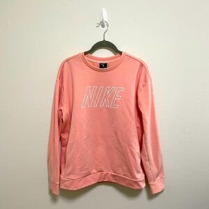 Nike Pink Fleece Crewneck Sweatshirt Small Soft Cozy Athleisure